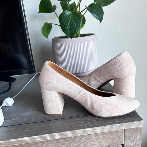 SEZANE Women's Alice High Heel Pump Suede Leather White Size 36 - Picture 7 of 9